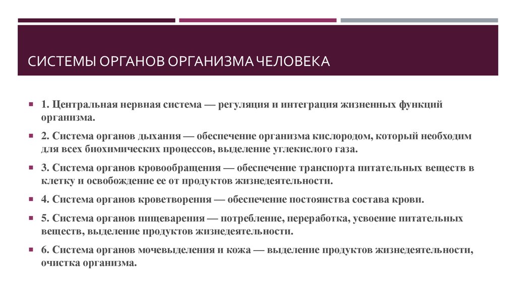 Функции органов организма человека. Интегративная регуляция это.