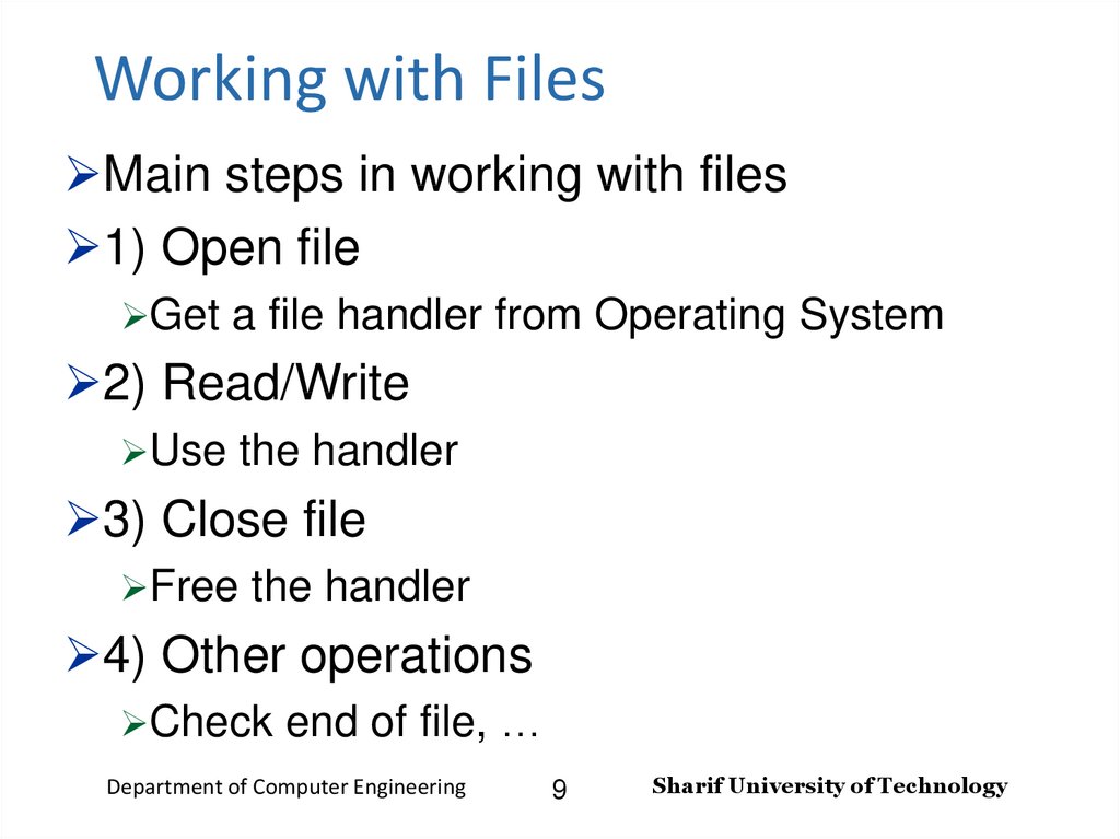Working with Files