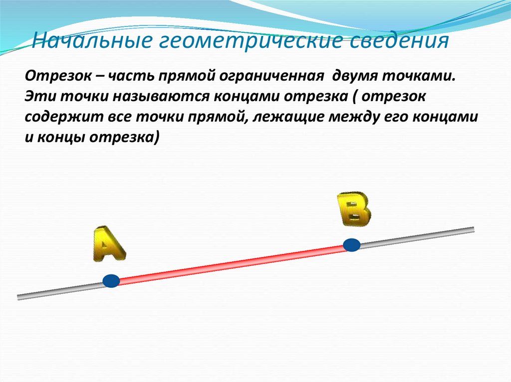 Отрезок состоит из точек