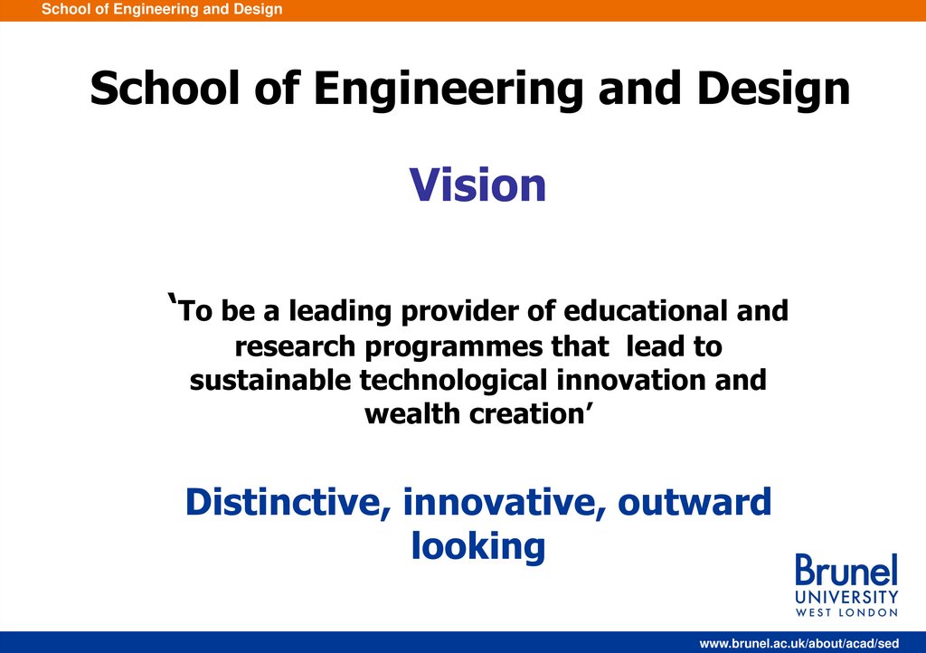 School of Engineering and Design