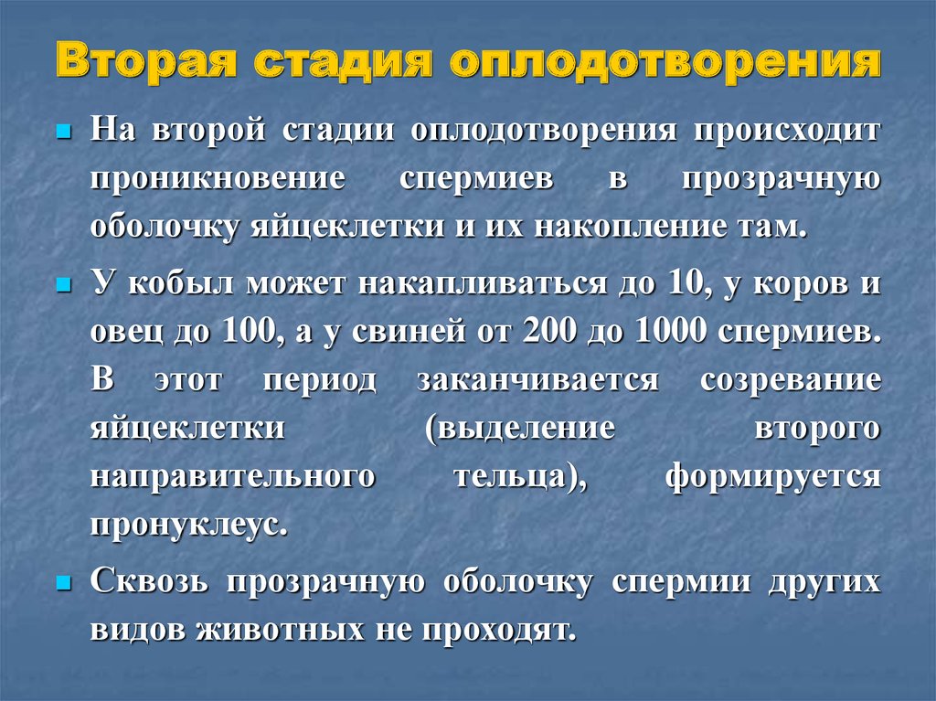 2 стадия оплодотворения