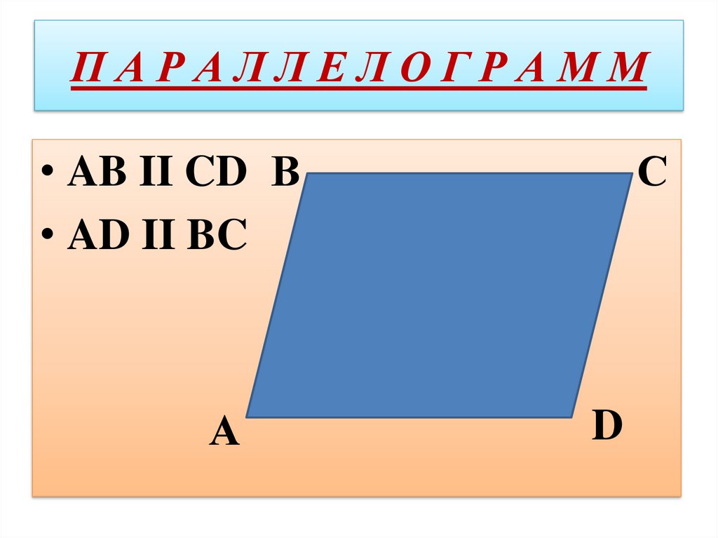 Презентация на тему параллелограмм