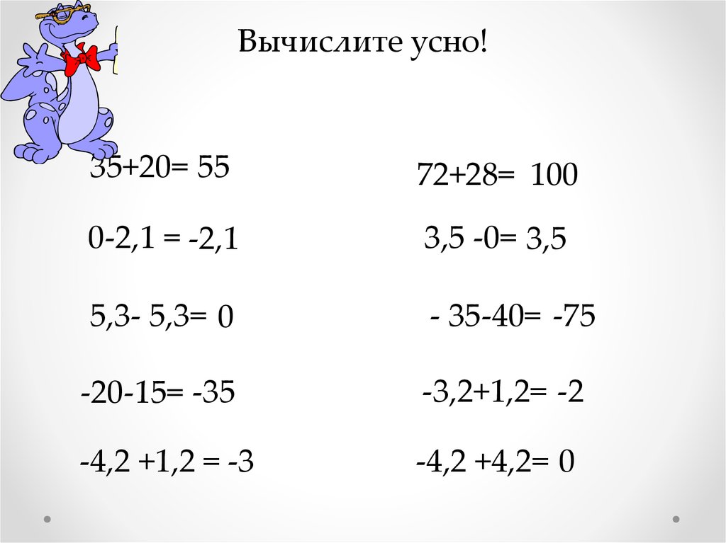 6 класс презентация сложение чисел с разными знаками