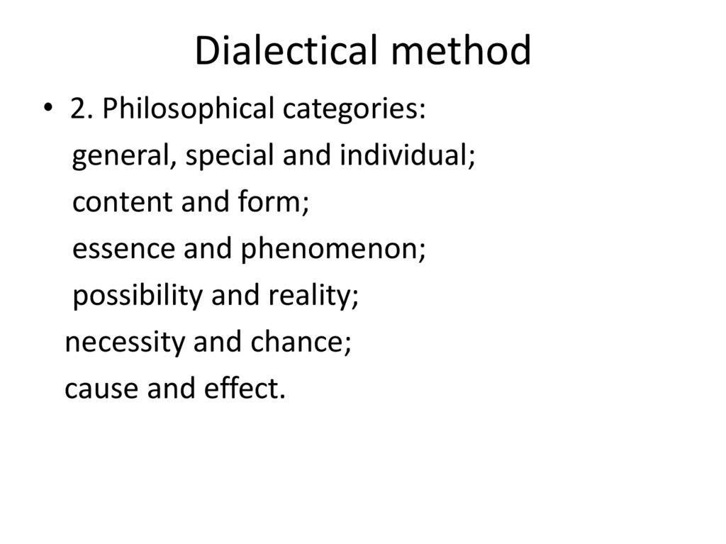 Dialectical method