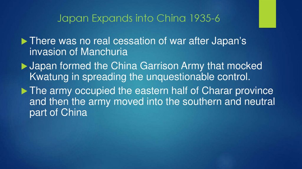Japan Expands into China 1935-6