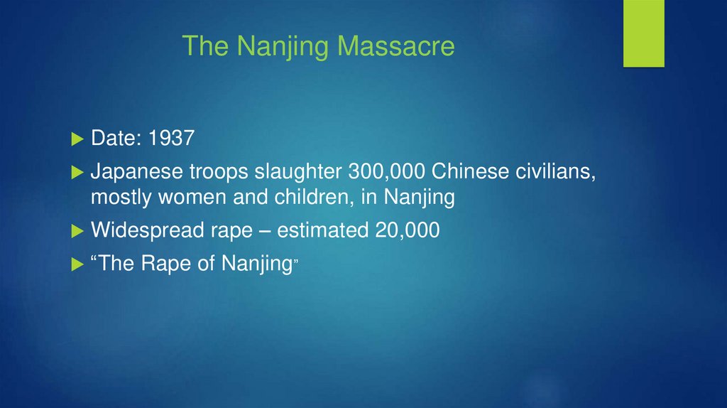 The Nanjing Massacre