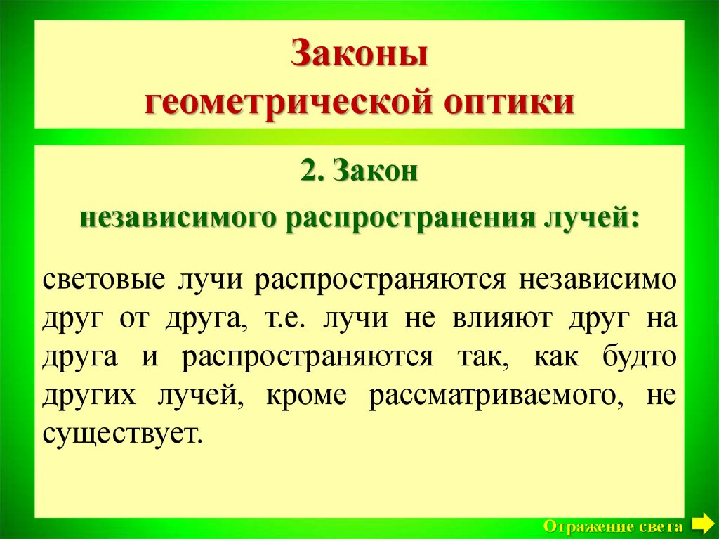 Законы распространения света презентация 8 класс