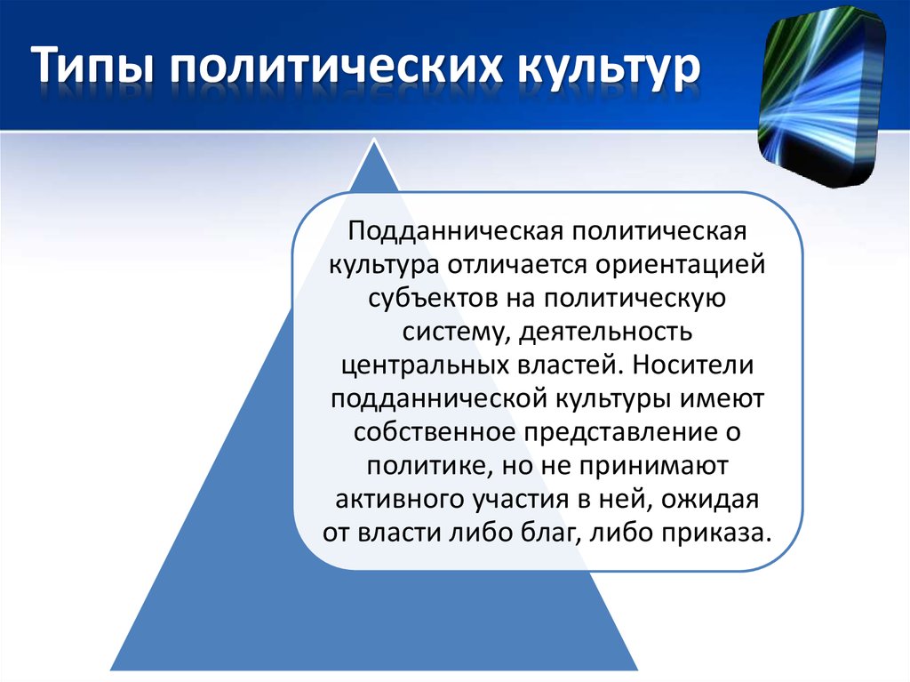 Подданническая политическая культура