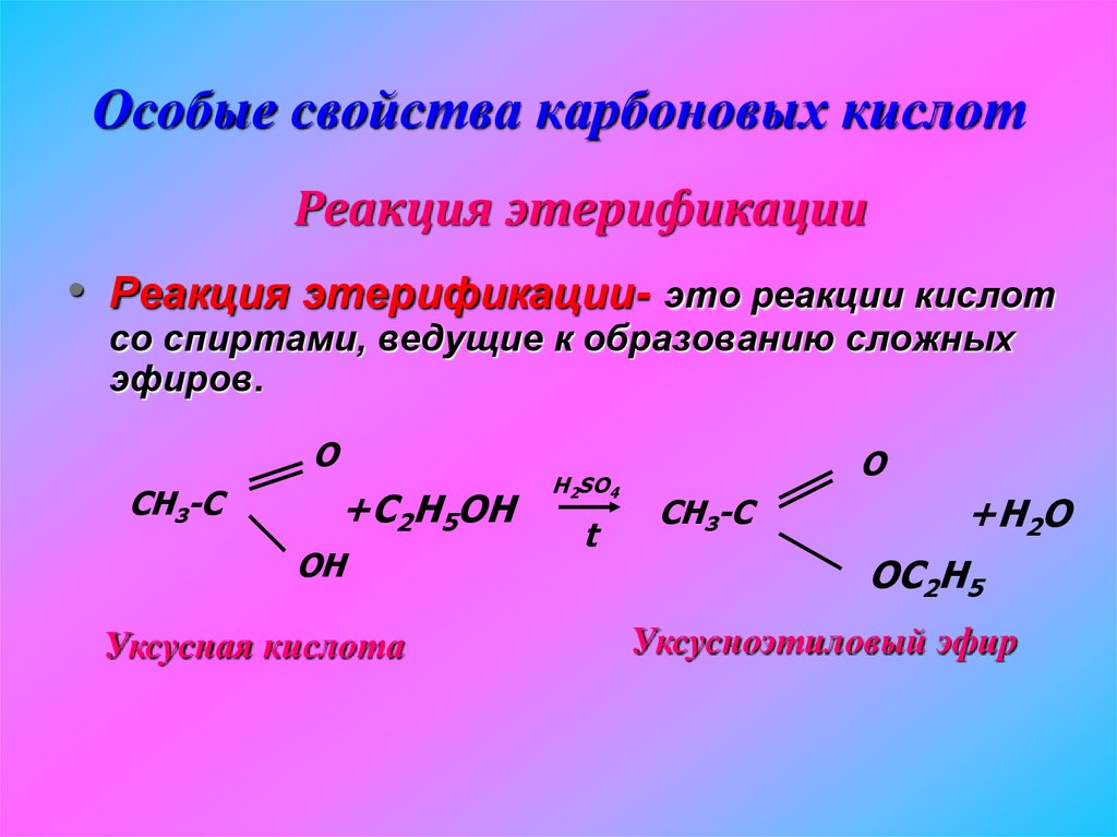 При взаимодействии одноосновной карбоновой кислоты