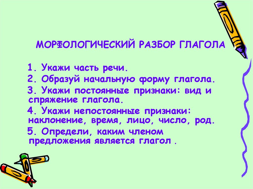 Русский разбор части речи. Разобрать глагол как часть речи. Морфологический разбор части речи глагол. Морфологический разбор глагола наклонение. Разбор части речи глагол.