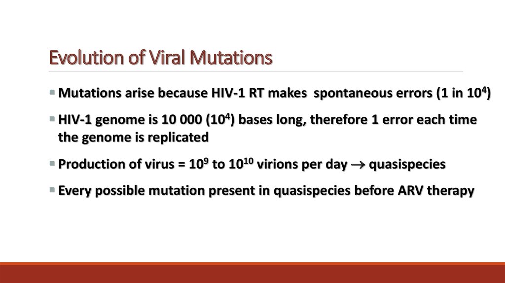 Evolution of Viral Mutations