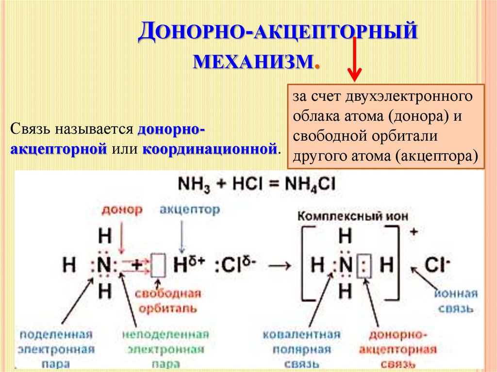 Механизм образования связи в молекуле. Nh3 донорно акцепторный механизм. Nh4 донорно-акцепторная связь. Хлорид метиламмония донорно акцепторный механизм. Механизм образования Иона аммония донорно-акцепторный связь.