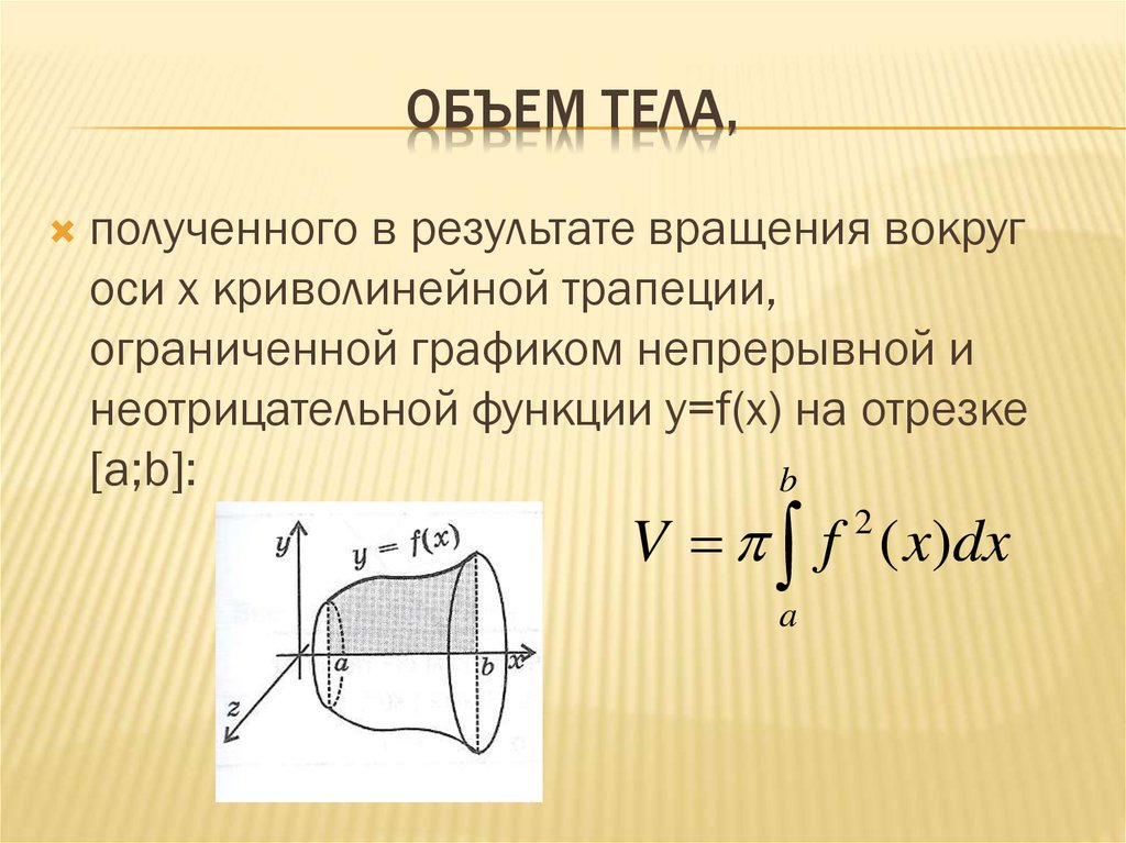 Тела вращения формулы