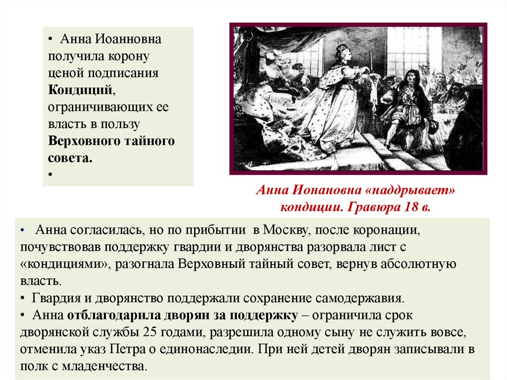 Причины разрыва кондиций Анной Иоанновной. Кондиции это в эпоху дворцовых переворотов. Кондиции Анны Иоанновны фото.