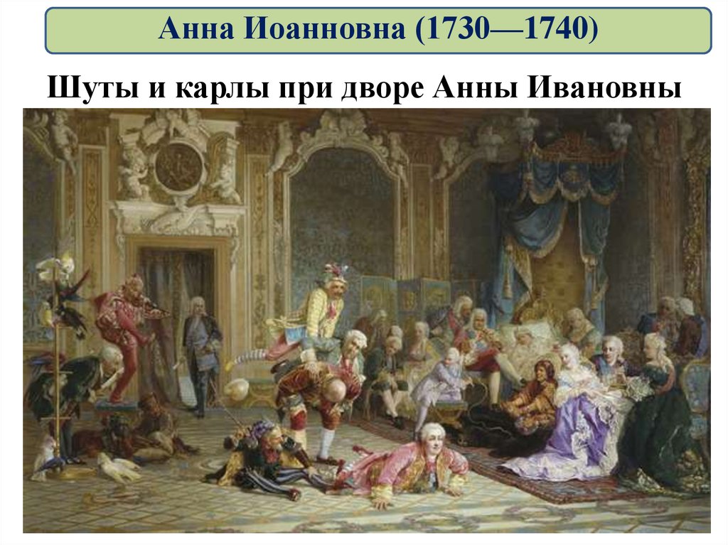 Шуты и карлы при дворе Анны Ивановны