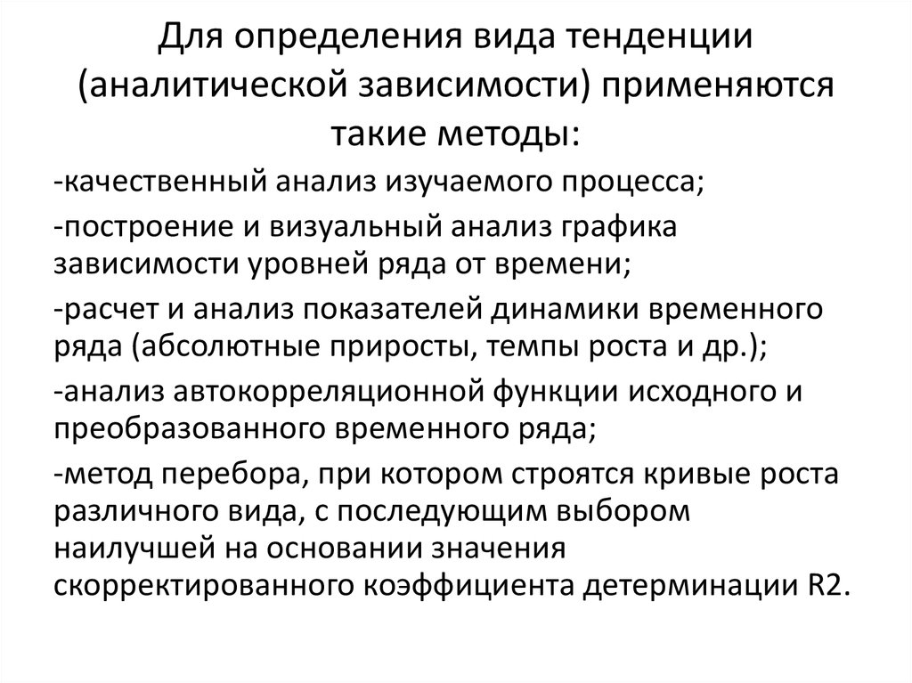 Виды тенденций