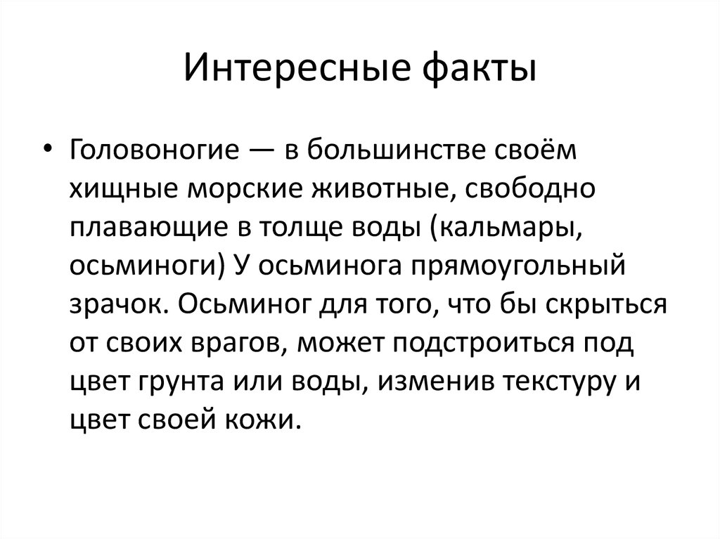 Интересные факты