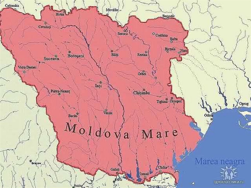 Карта молдавского княжества