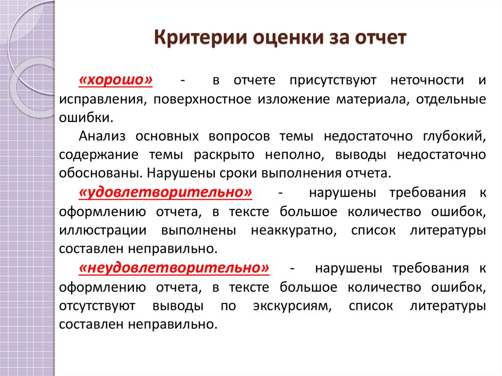 Практика оценки программ. Оценка по практике. Критерии оценки практиканта. Рекомендуемая оценка по практике. Критерии отчета.