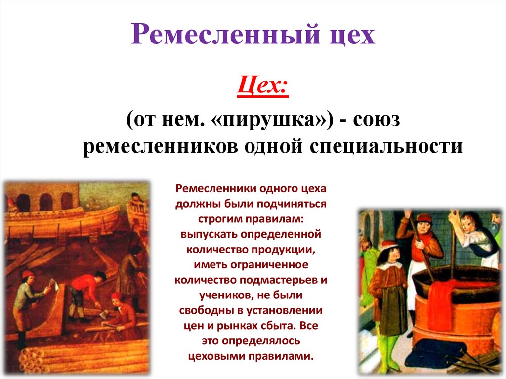 Слово цех. Создание ремесленных цехов. Цехи в средние века этт. Цех Союз ремесленников одной специальности. Цех в средние века это.