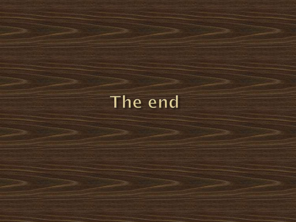 The end