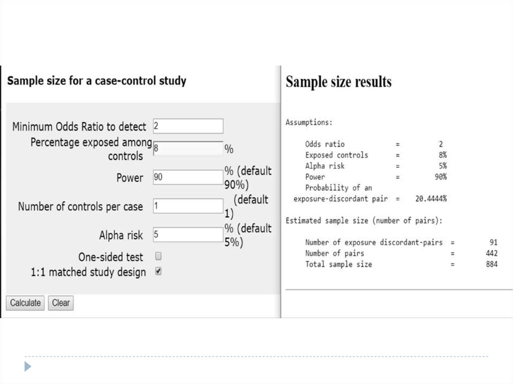 Основные этапы проведения исследования «случай-контроль»: