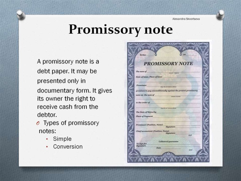 Promissory note