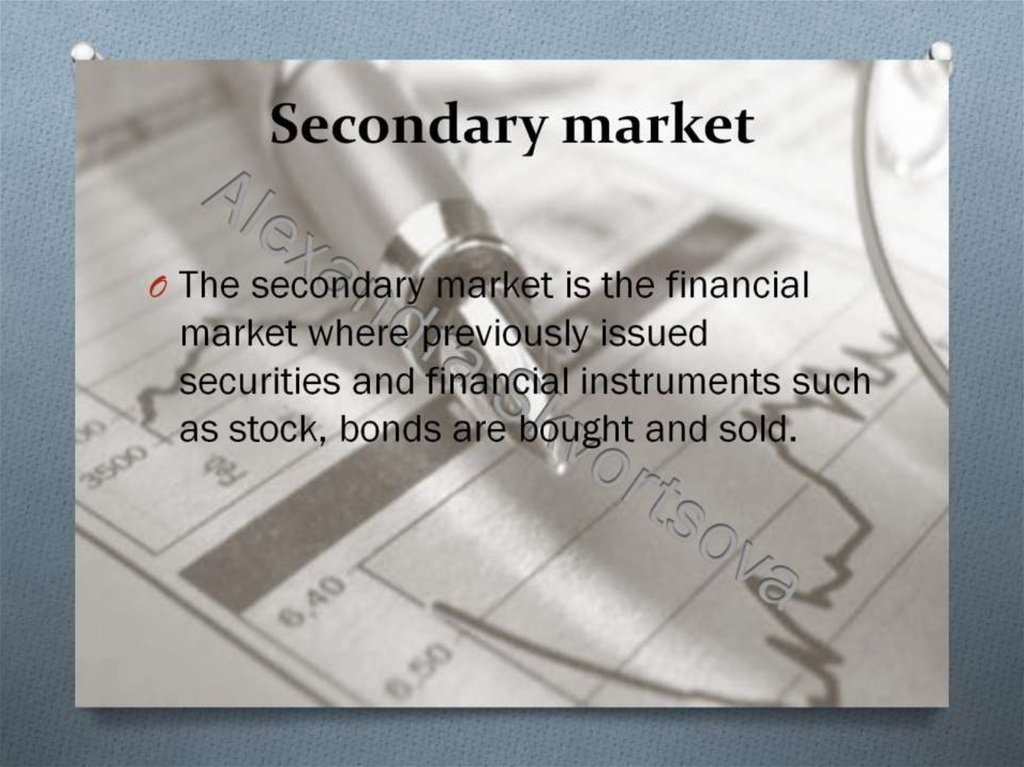 Secondary market