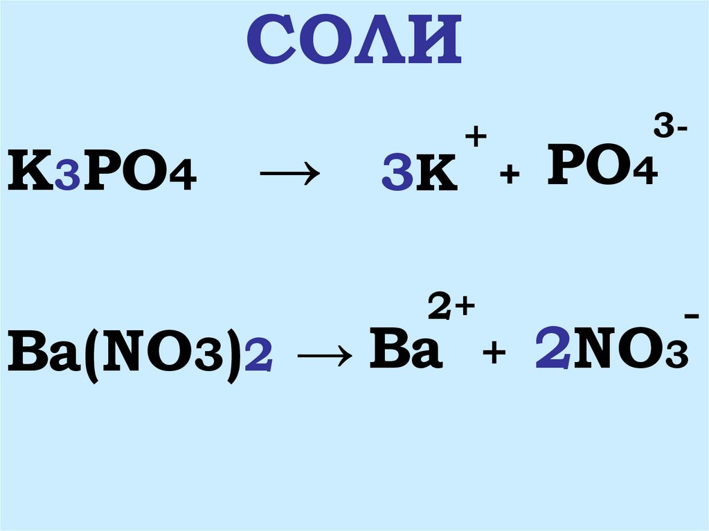Запишите уравнение диссоциации сульфата калия. Соли это сложные вещества состоящие из.