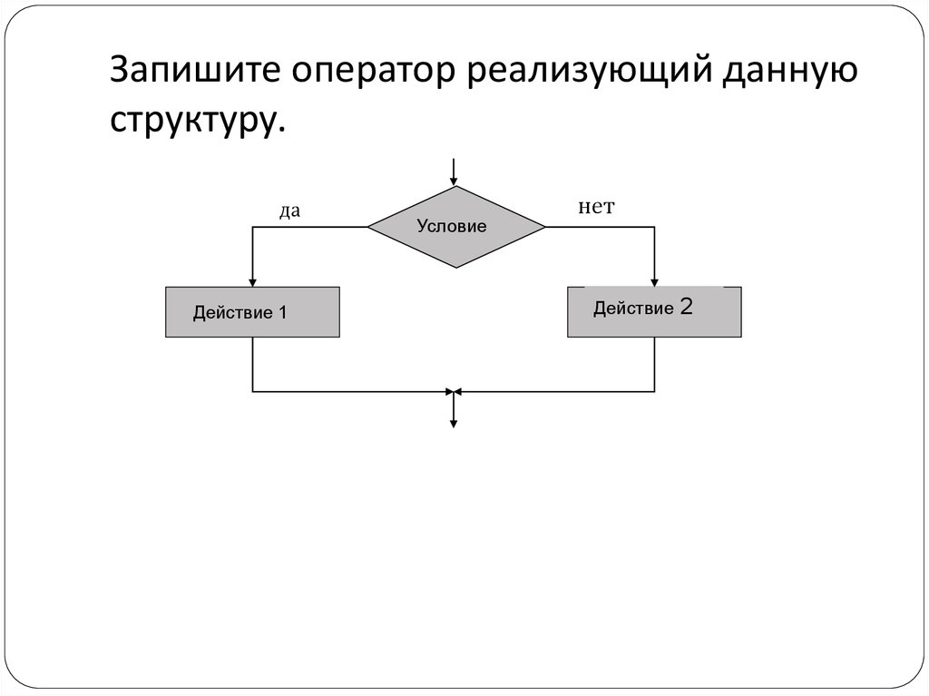 Оператор выбора блок схема