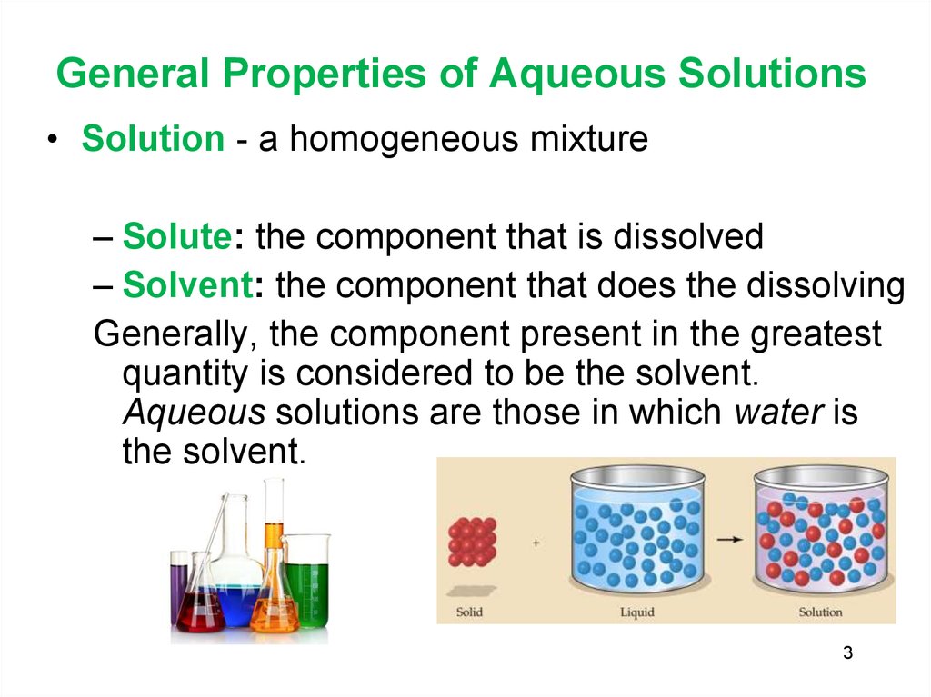 General Properties of Aqueous Solutions