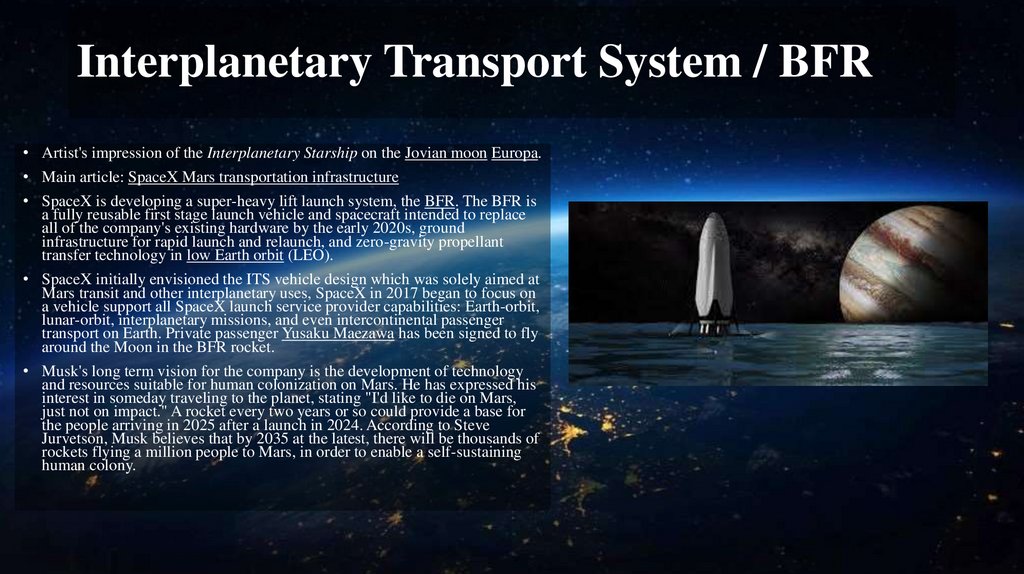 Interplanetary Transport System / BFR