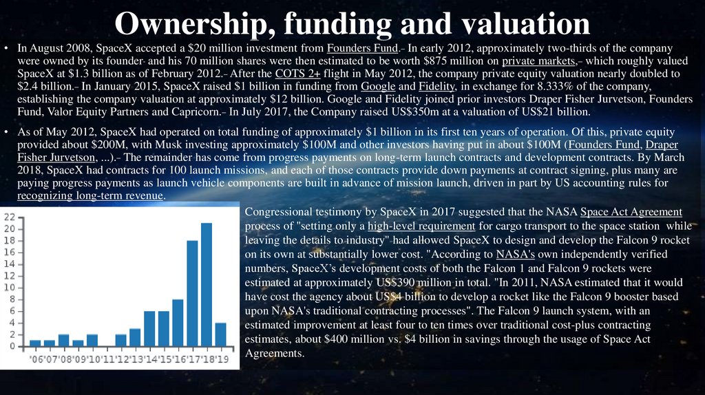 Ownership, funding and valuation