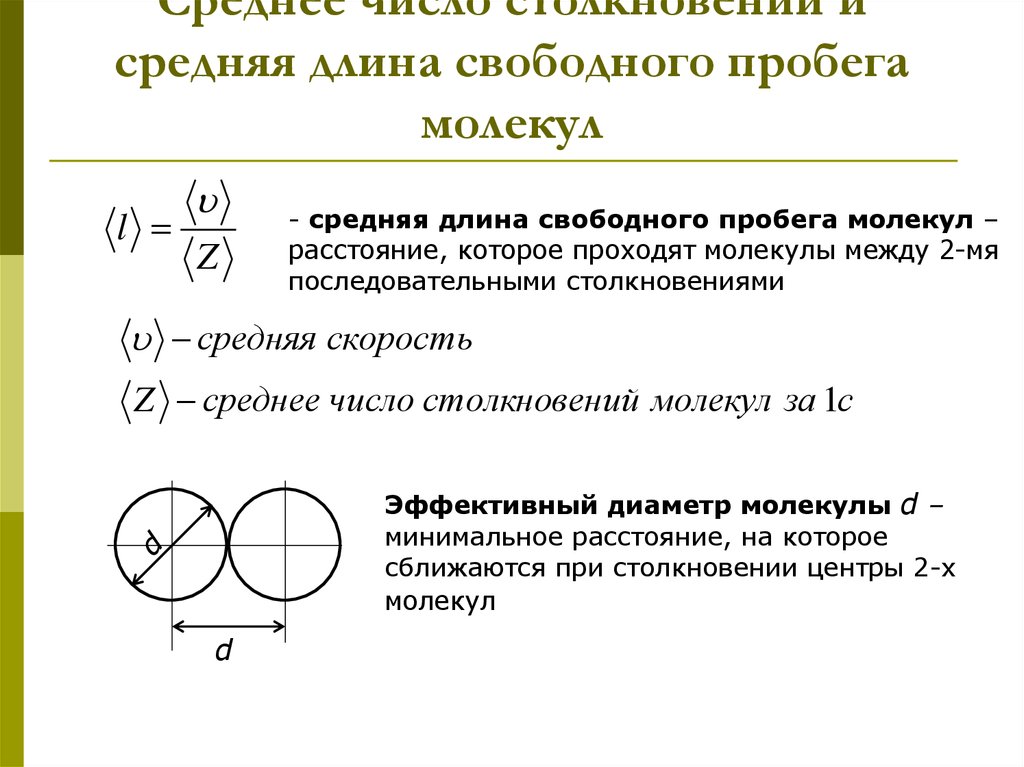 Среднее число молекул