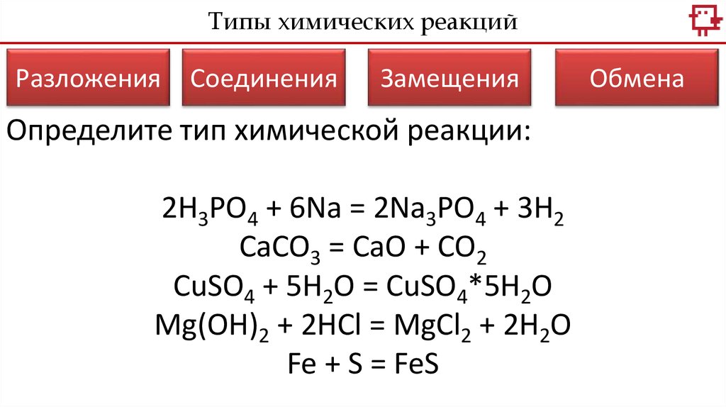 Реакции характерные для кислорода. Реакции соединения разложения замещения и обмена. Реакции обмена замещения соединения разложения в химии. Легкие химические реакции.