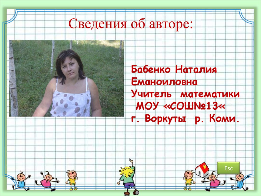 Сведения об авторе: