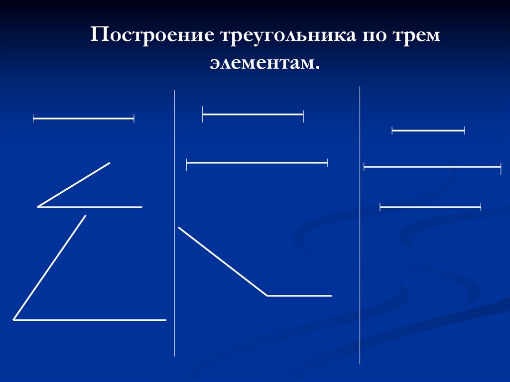 План конспект урока построение треугольника по трем элементам