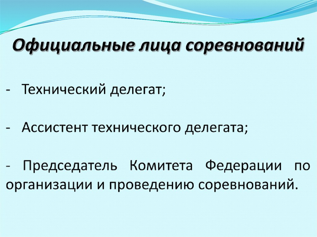 Официальные лица соревнований