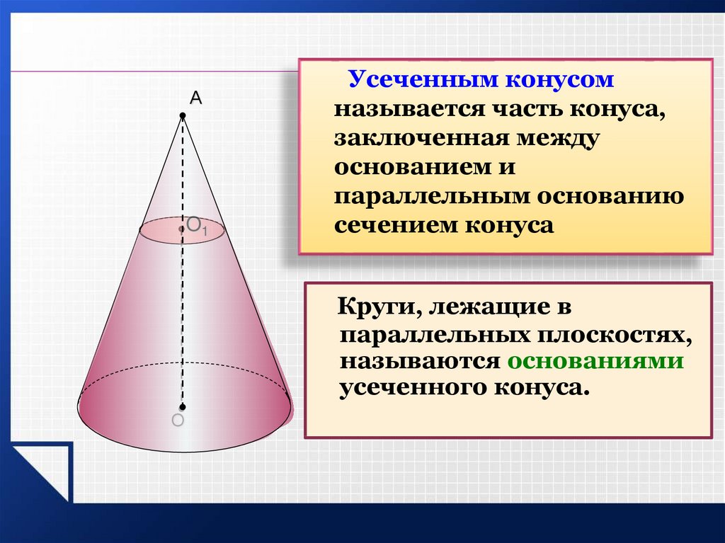 Сечения усеченного конуса