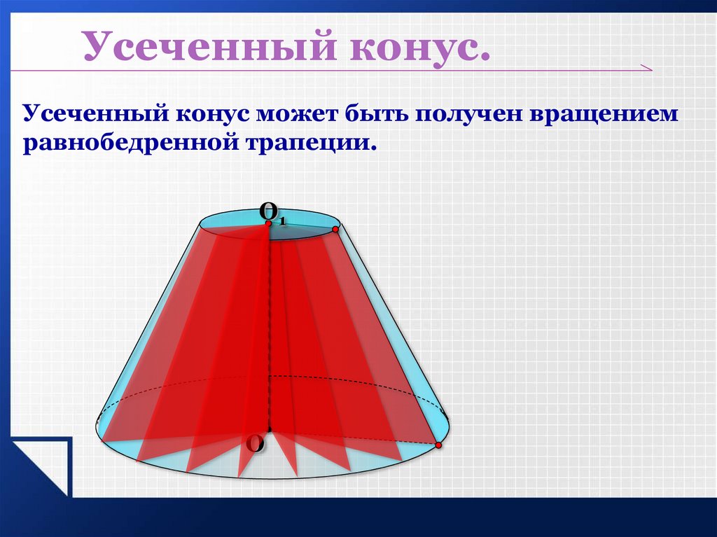 Нарисуйте развертку усеченного конуса