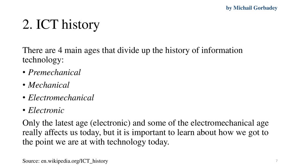2. ICT history