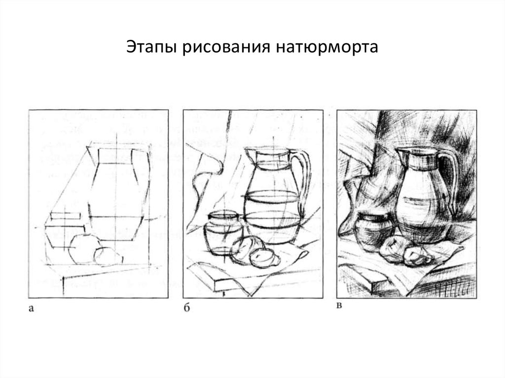 Презентация рисование поэтапно натюрморт. Последовательность построения натюрморта. Последовательность построения натюрморта в рисунке. Поэтапное построение натюрморта. Этапы построения натюрморта с натуры.