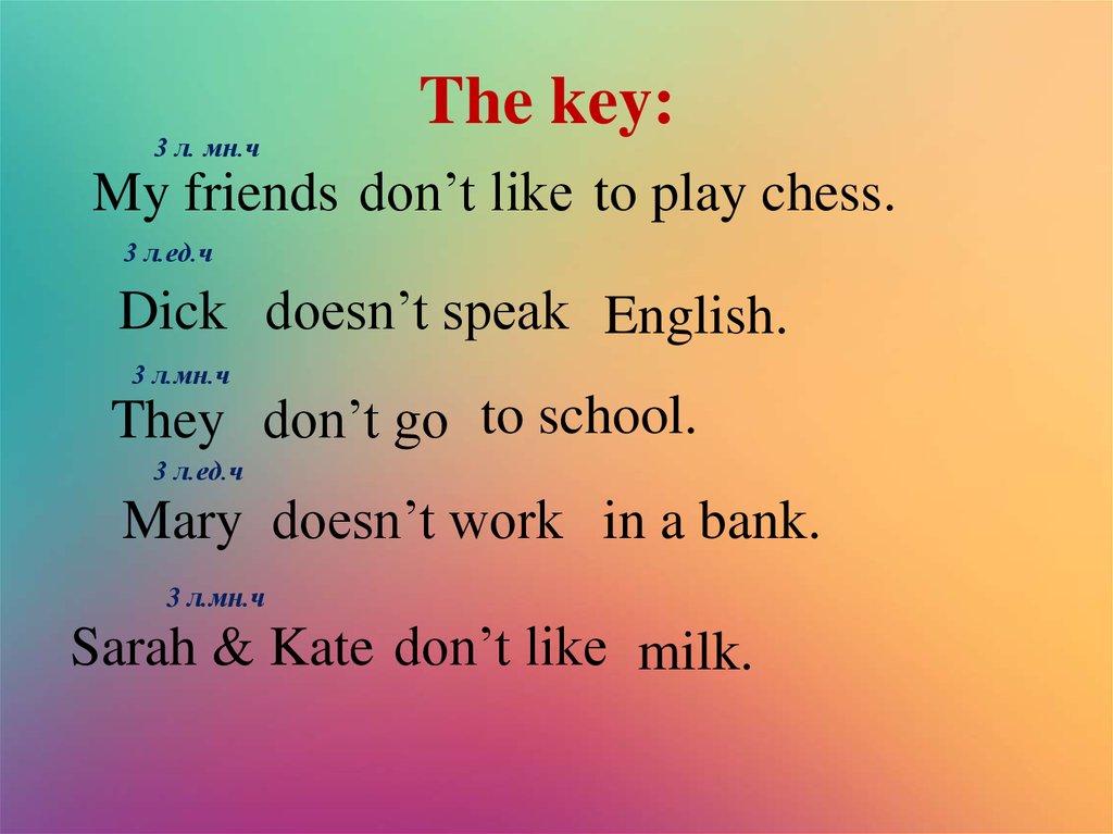 The key: