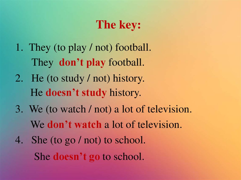 The key: