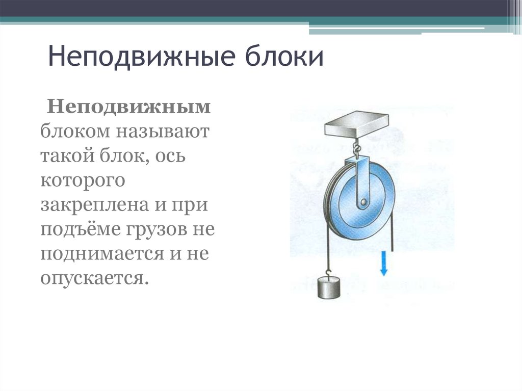 Какое устройство называют простым механизмом. Неподвижный блок. Неподвижным блоком называют такой блок, который. Неподвижный блок в физике. Блоки подвижные и неподвижные физика.