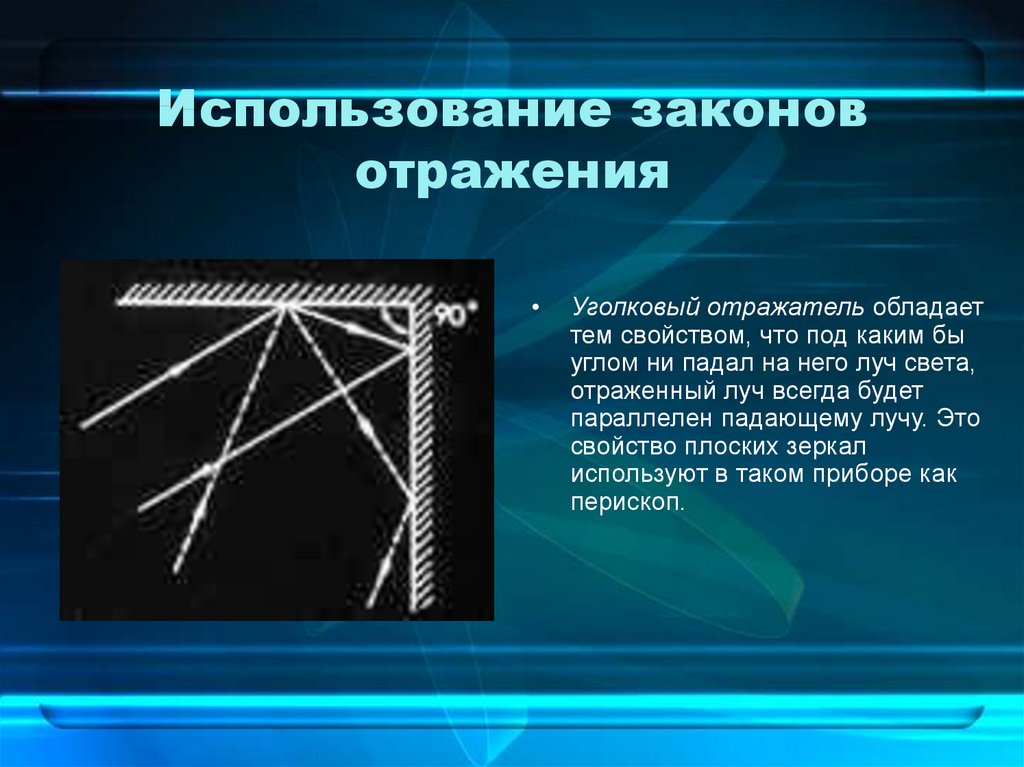 Уголковый отражатель геометрия 7 класс презентация