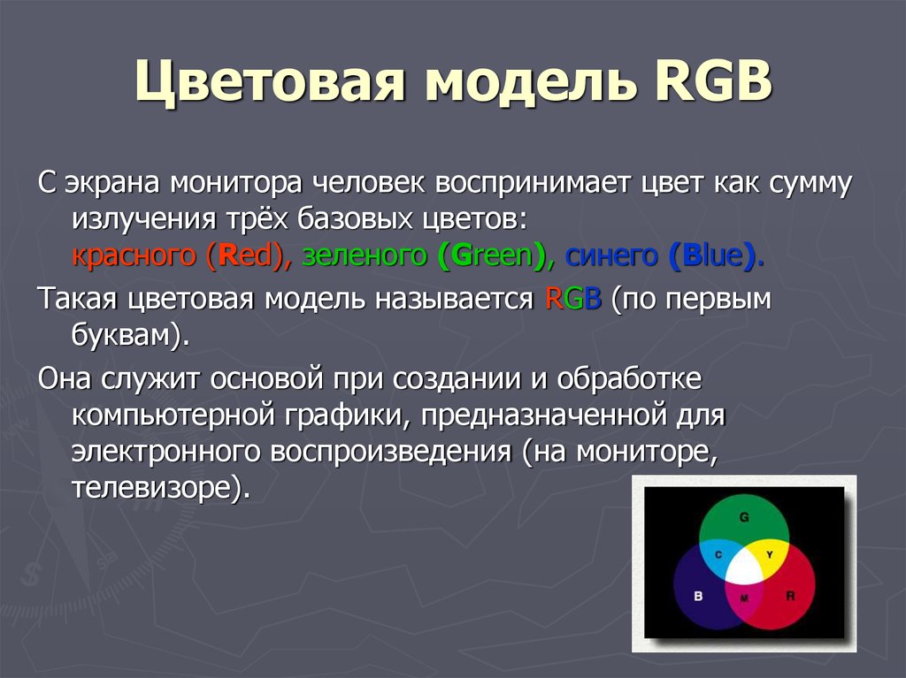 Вид графики 9 букв. RGB цветовая модель Графическое представление. Цветовая модель RGB телевизор. Плюсы и минусы цветовой модели RGB. Обработка графической информации цветовые модели.