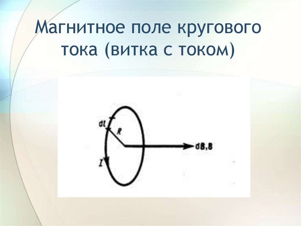Магнитное поле кругового тока (витка с током)