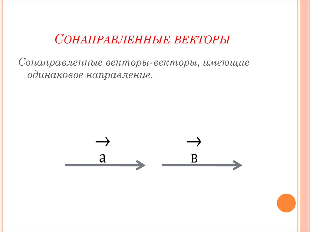 Изобразите на рисунке сонаправленные векторы