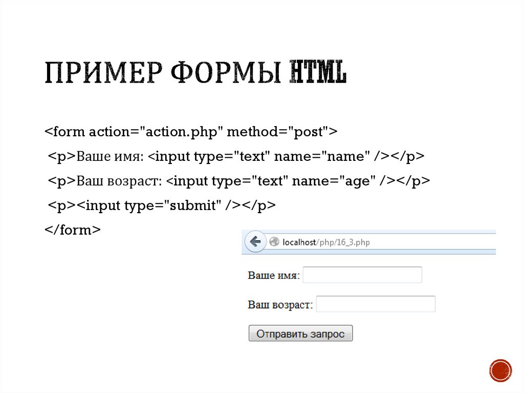 Формы html